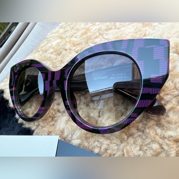 FENDI FANNY FF 0105/S GFBLF 51mm Sunglasses Shades BNIB Brand New - ITALY - Picture 8 of 15